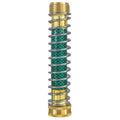 Brass garden hose connector with spiral spring and 3/4 inch threaded joints