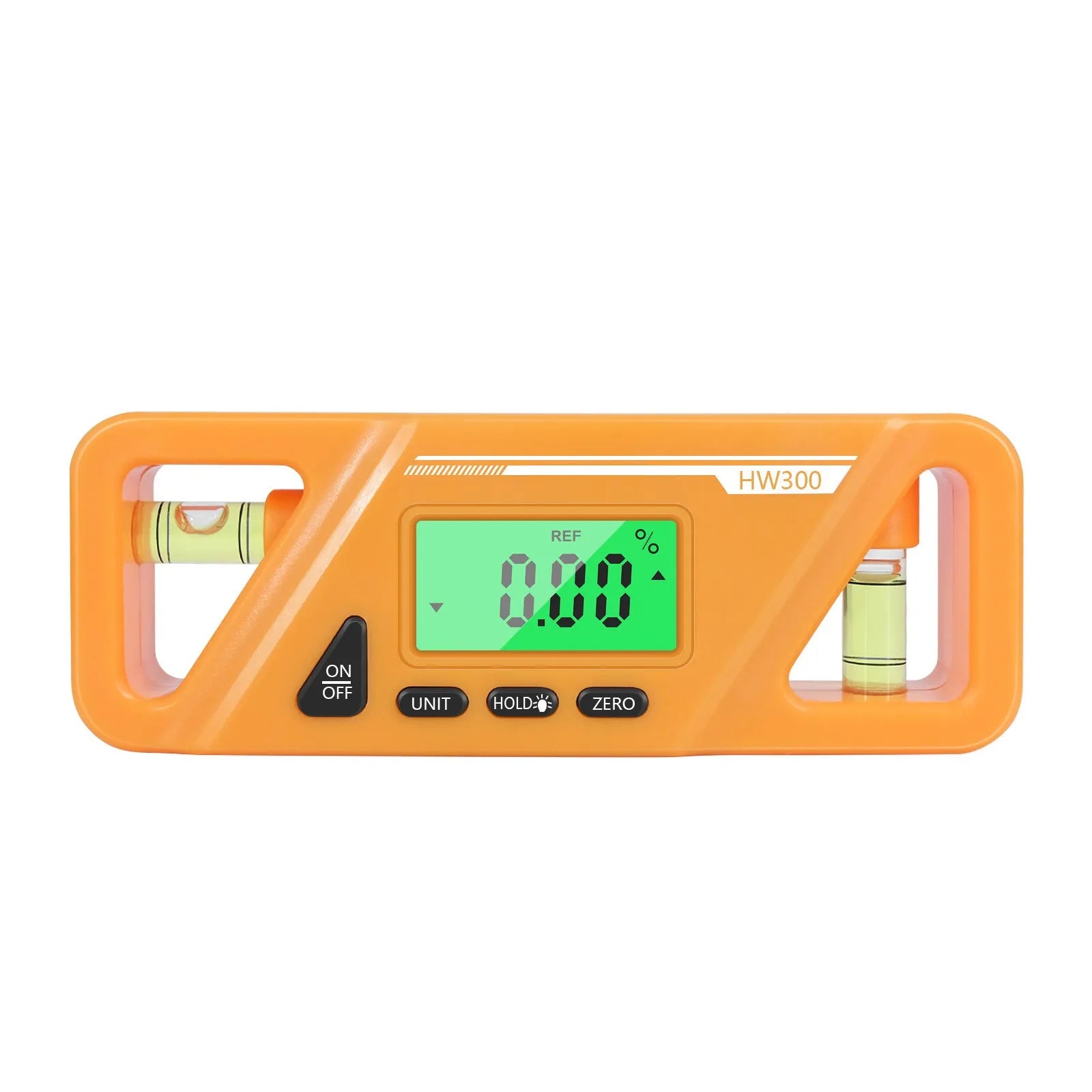 Digital magnetic inclinometer level meter showing angle display on a metal surface