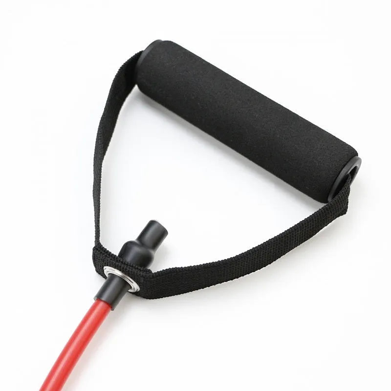 Colour-coded adjustable chest expander with TPE tension rope for home fitness.