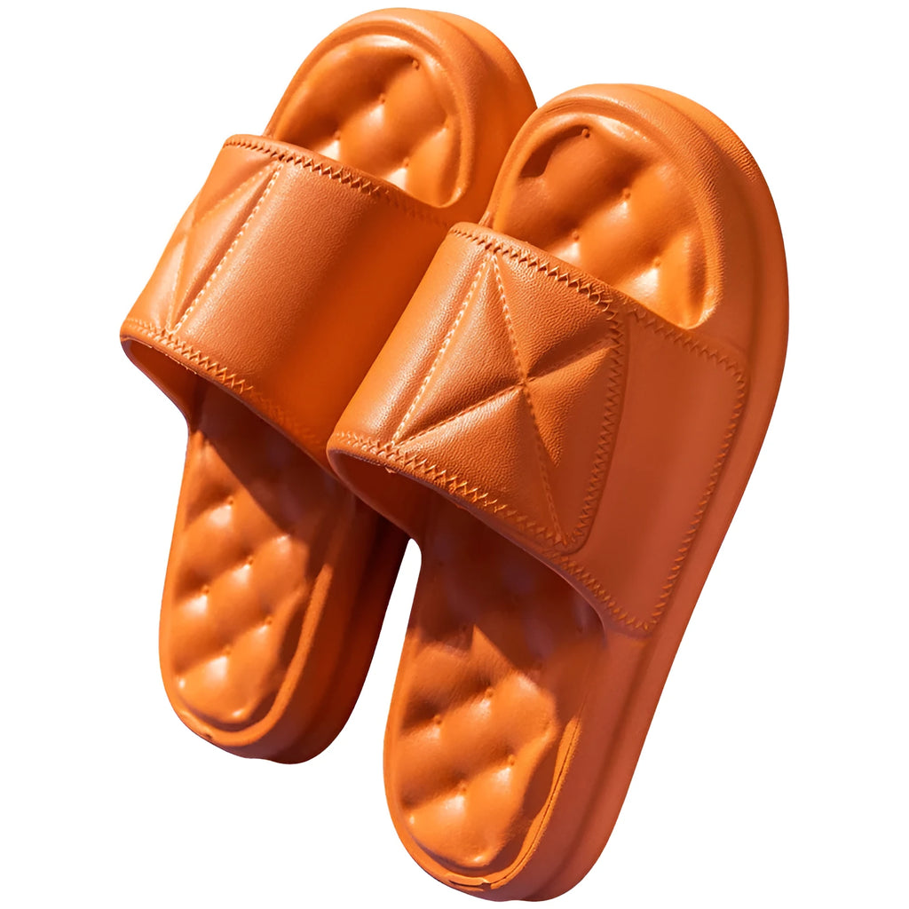 EVA non-slip bathroom slippers with thick soft sole in five colour options