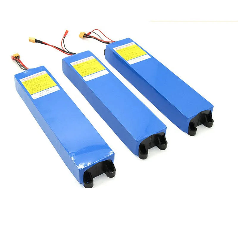 36V lithium battery pack for electric scooters showing 10.4A 7.8A and 6.6A options