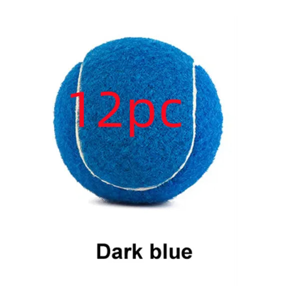 Bite-resistant rubber dog tennis ball in assorted colours, 6.3cm diameter.