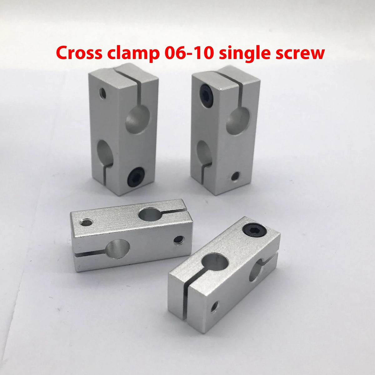 Aluminium alloy same diameter cross clamp fixing clip pillar in multiple sizes 4mm to 60mm