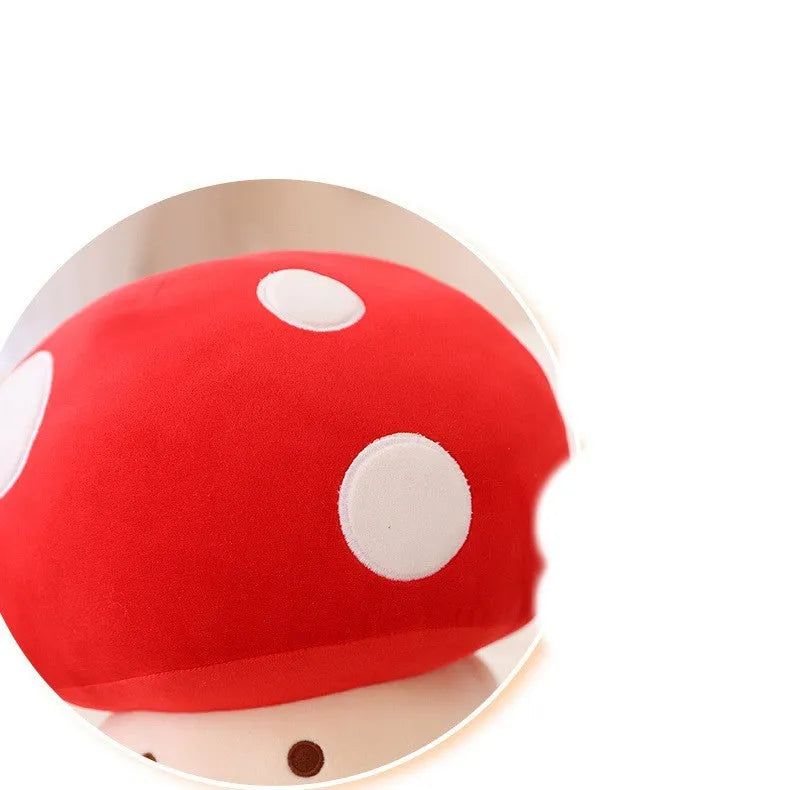 Children's plush mushroom doll pillow in PP cotton, available in 23cm, 30cm and 60cm heights.