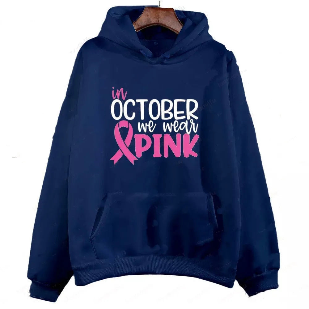Pullover hoodie with 'I'm A Survivor' hot stamping print and side seam pockets in street fashion style