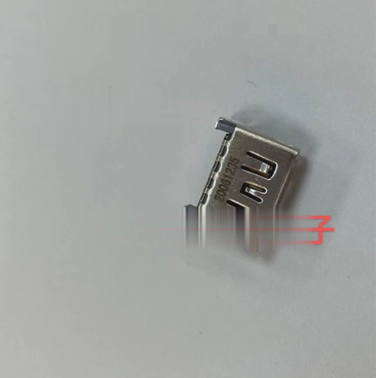 Silver metal HDMI host socket connector for panel mounting on gaming PC or AV equipment