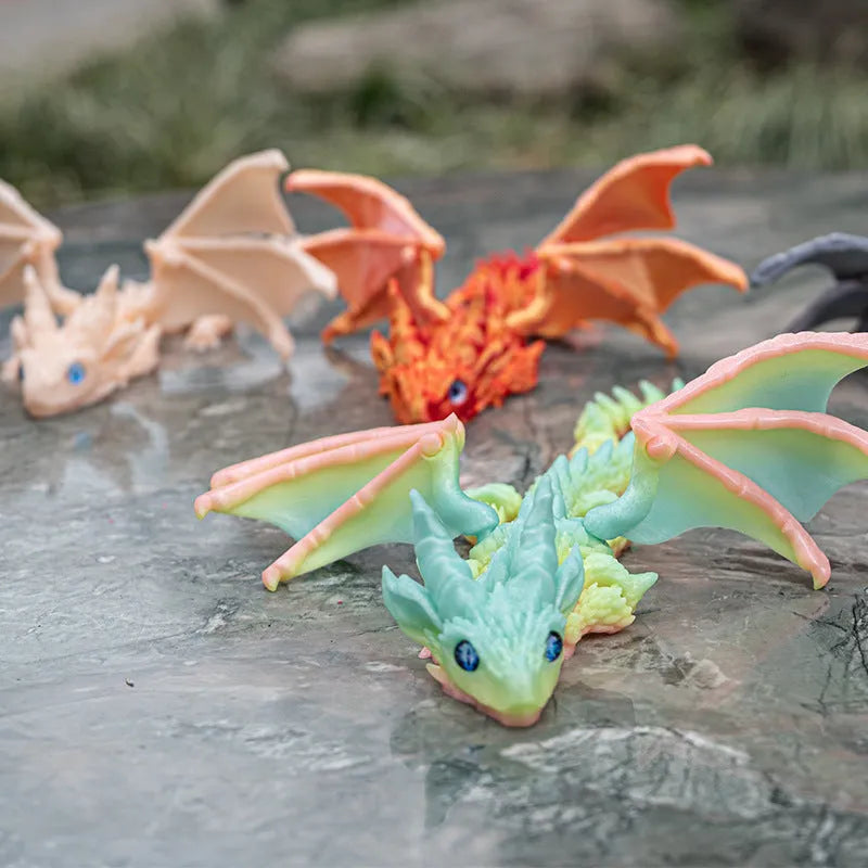 Flying Dragon Wings decoration toy in PLA plastic, showing detailed wing design and colour options.