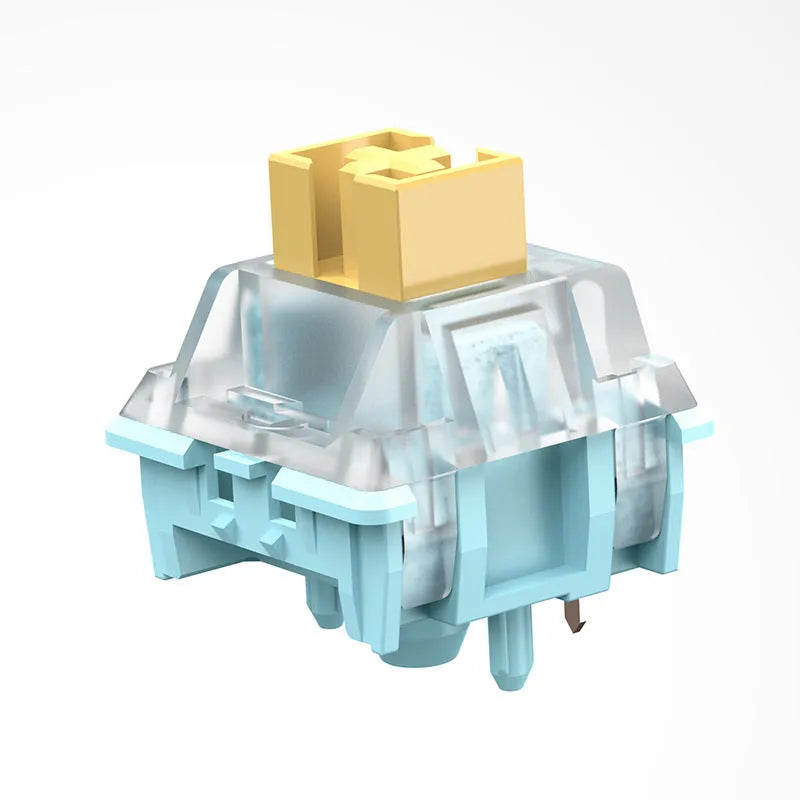 Pack of 36 Sea Salt Lemon PRO Mute tactile keyboard switch bodies for mechanical keyboard modding.