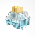 Pack of 36 Sea Salt Lemon PRO Mute tactile keyboard switch bodies for mechanical keyboard modding.