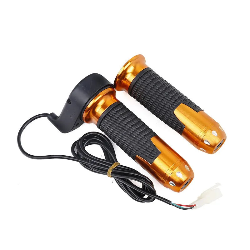 Electric go-kart refuelling throttle handle with three-speed rotation and optional horn speaker in various colour options