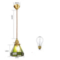 Japanese retro brass and glass chandelier with hand-blown shades and walnut ceiling plate