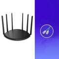 TL-WDR7661 gigabit wireless router with AC1900 dual-band Wi-Fi and compact black design