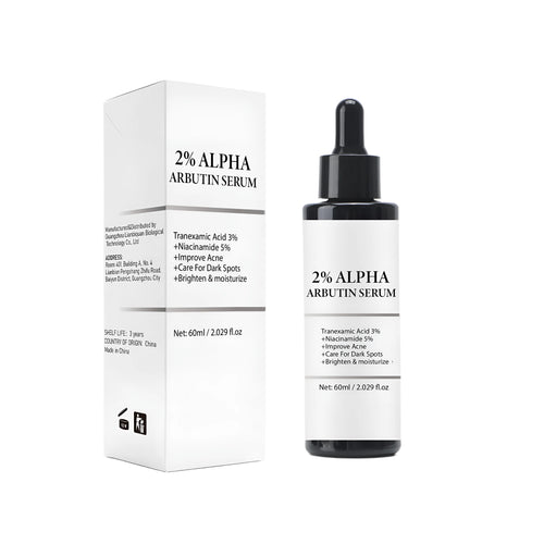 60ml Alpha-arbutin facial care solution bottle for moisturising and softening skin.