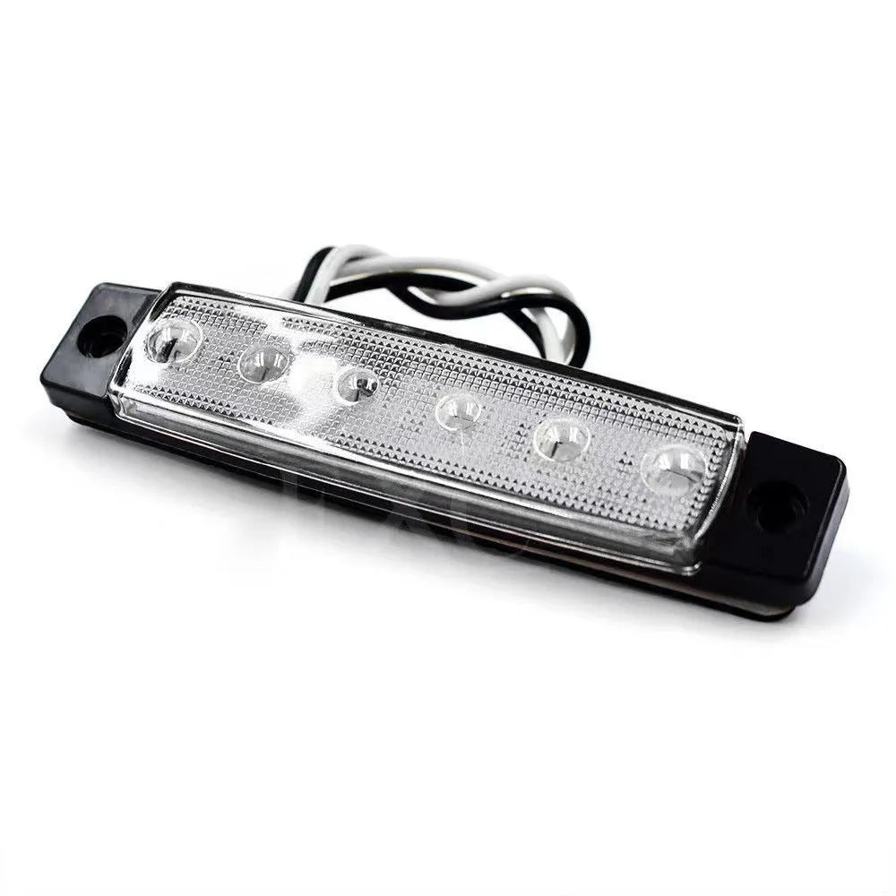 W-SMD model trailer side warning light in PVC housing, showing compact rectangular design