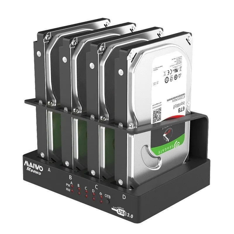 Four-bay 2.5 inch hard drive expansion base K305BU3S with metal and ABS casing