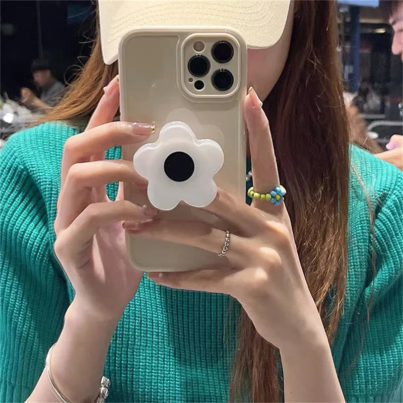 Cute flower phone case in pink or white for iPhone models including XR, XS, 11, 12 and 13