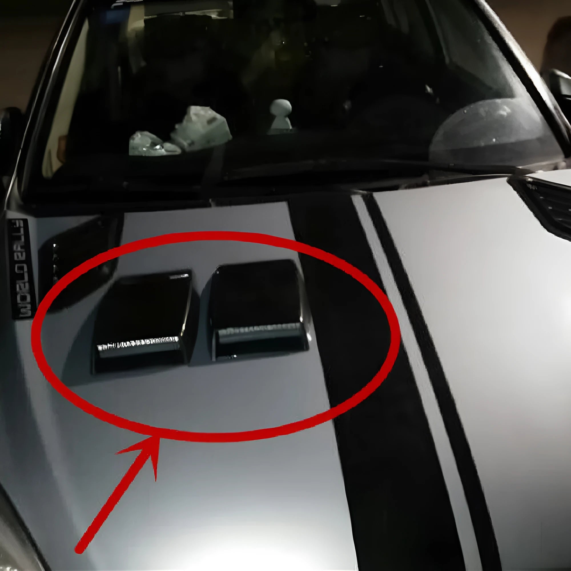ABS plastic car decoration simulation vent in black, silver, or white with 260mm length