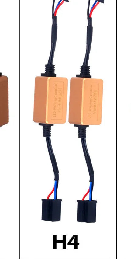 Black alloy Canbus decoder for H4 H7 H11 LED car headlights to eliminate flicker and error codes