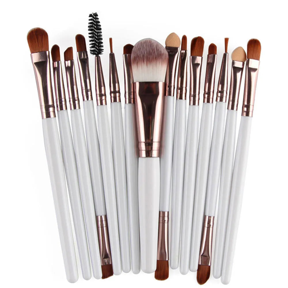 MAANGE 18-piece makeup brush set with fan-shaped contouring brushes