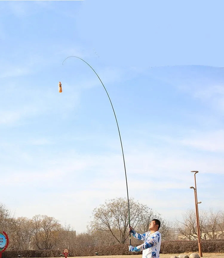 High carbon 7 section fishing rod, 81 g, 78 mm shrunken length, super hard 6H19 tune stream rod.