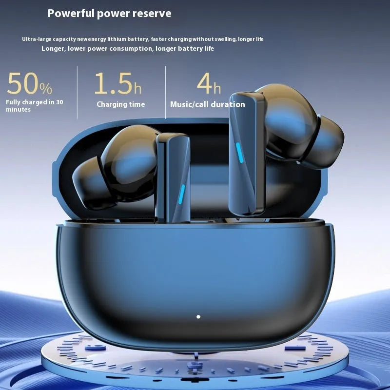 Wireless in-ear ANC Bluetooth headset in black or white with PC ABS housing and 10 metre range