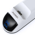 Type-C USB contact charger with LED breathing light and handle, shown in green and blue illuminated versions.