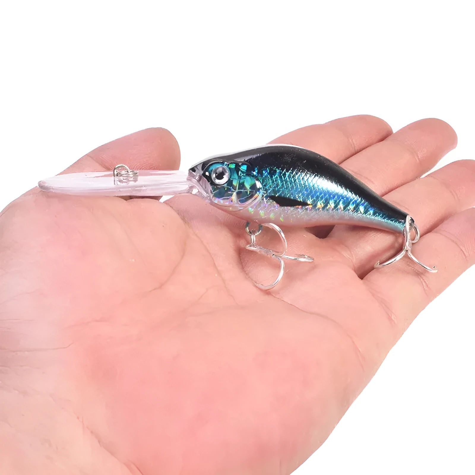 Deep diving long tongue mino fishing lure measuring 10.5cm with extended bill design