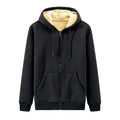 Men's autumn winter loose hooded sweater in grey, 80% polyester long sleeve pullover