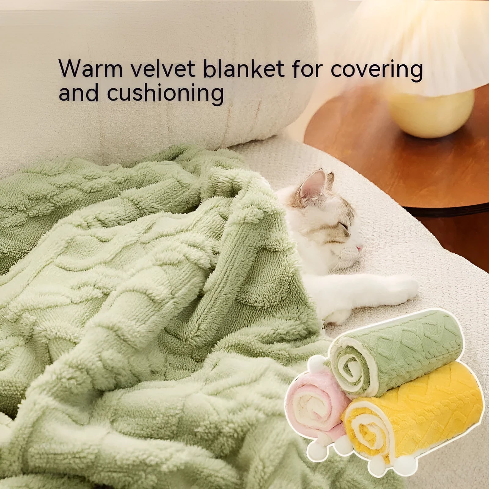 Pet Blanket Ins Style Solid Colour Dog Mat for Small to Large Dogs Sizes S to XL Suitable for Dogs Up to 65kg in Ins Light Green Cream Yellow Gentle Pink or White Cloth Material Floor Mat for Home Use Pet Supplies
