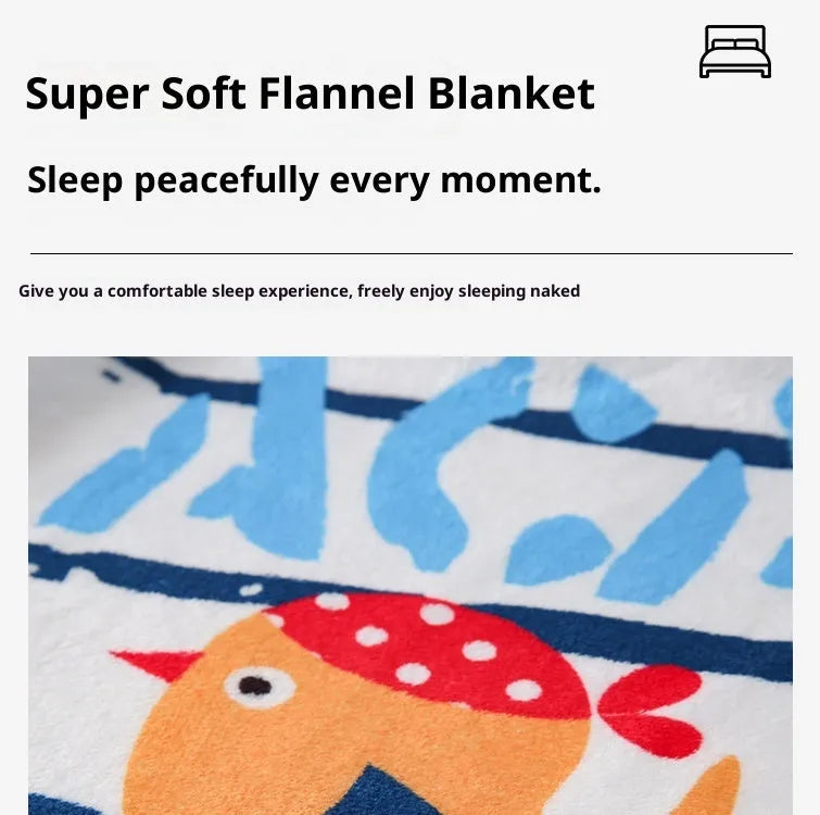 Custom polyester flannel blanket with digital photo print, available in sizes from 70cm x 100cm to 150cm x 200cm