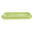 Green leakproof pet feeder bowls with non-slip base for dog and cat feeding