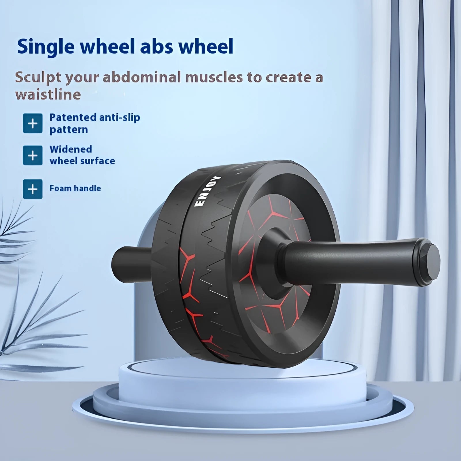 Abdominal wheel fitness equipment in multiple colour combinations for core strengthening exercises