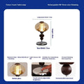 Solid wood retro palace table lamp with touch controls for dimming and colour-changing functions