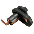 Black universal car interior door light press switch on white background.
