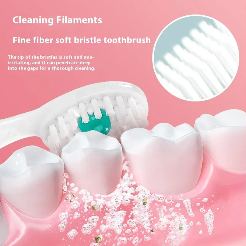 Boxed disposable bead toothbrush with mint peach plum green tea flavour options