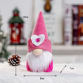 Peach heart-shaped cloth cotton plush toy with plain pattern, semi-manual craft, for gifting