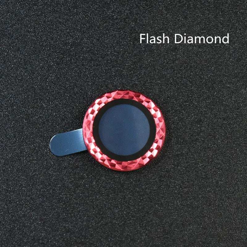 iPhone camera lens protection film with aluminium alloy ring and tempered glass