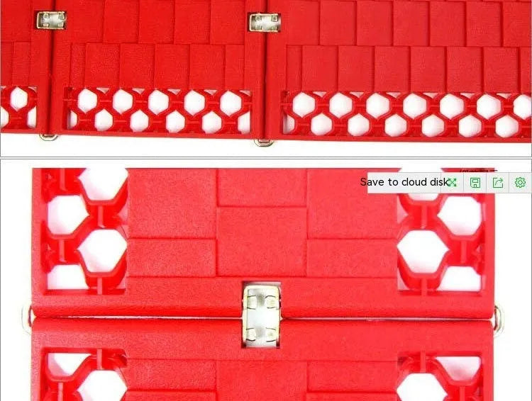 Pair of folding orange anti-slip rescue boards for car recovery