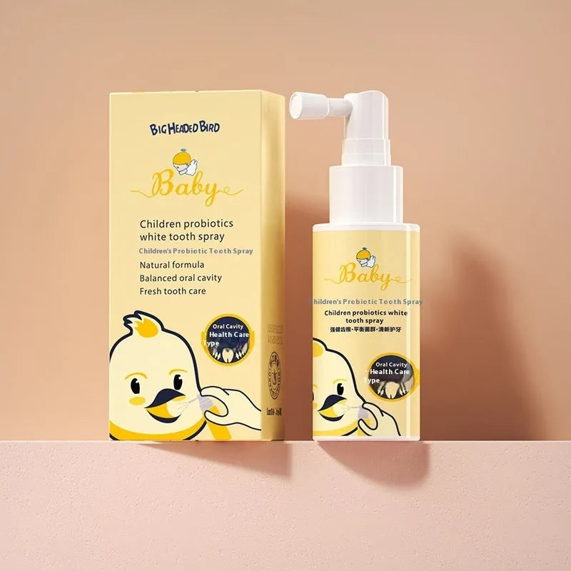 Children's probiotic oral spray for white teeth and cavity prevention in 40ml bottle