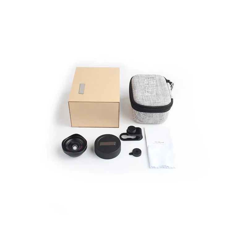 16mm wide angle external phone lens with aluminium clip, 0.5X magnification, and AR coating
