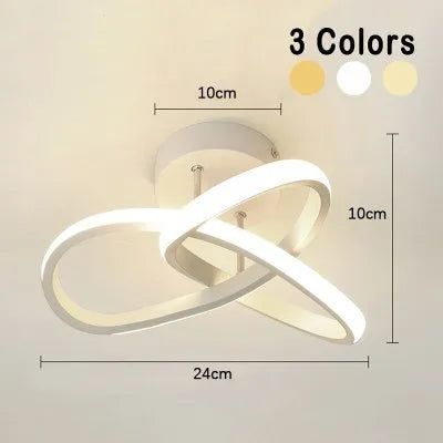 Aluminium ceiling light 280x210x60mm with special-shaped shade in black on white ceiling