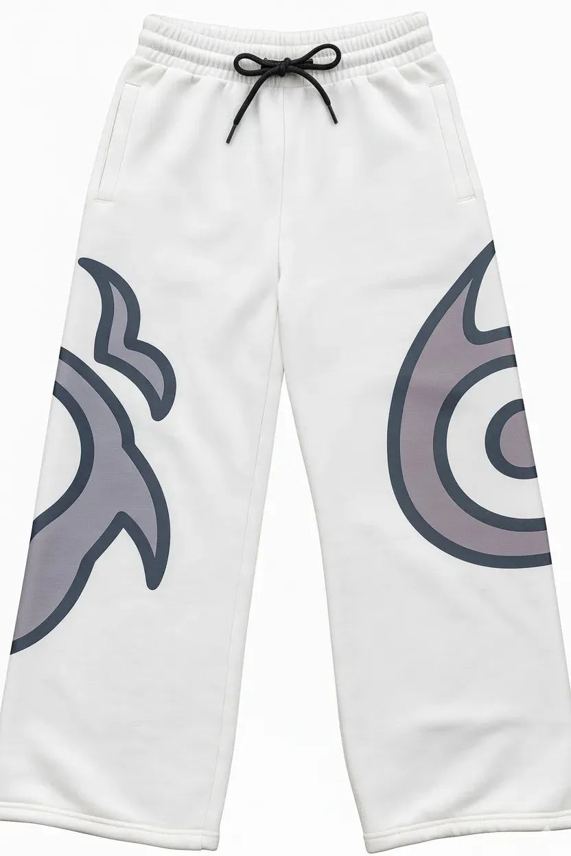 Gray casual wide leg 3D sports pants with printed stereo pattern, bootcut style, polyester fabric