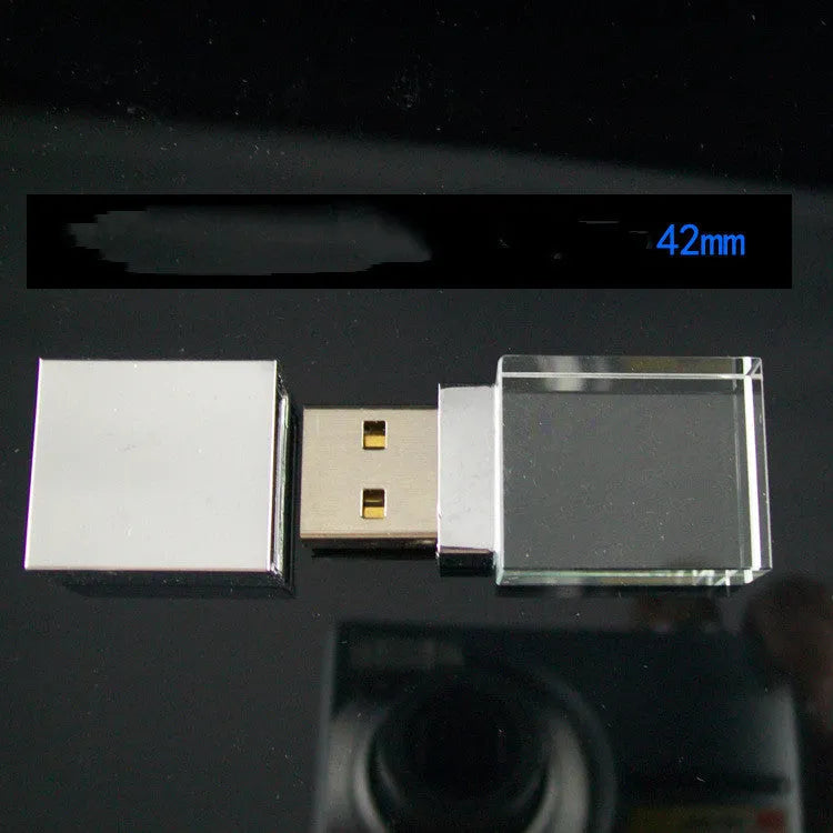 DIY Luminous Creative Crystal U Disk Mini Car USB 2.0 Flash Drive 16GB Metal Shell