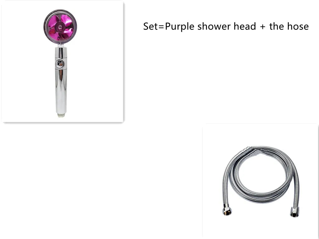 ABS water saving shower head with round head, chrome alloy finish, and 360-degree rotating joint