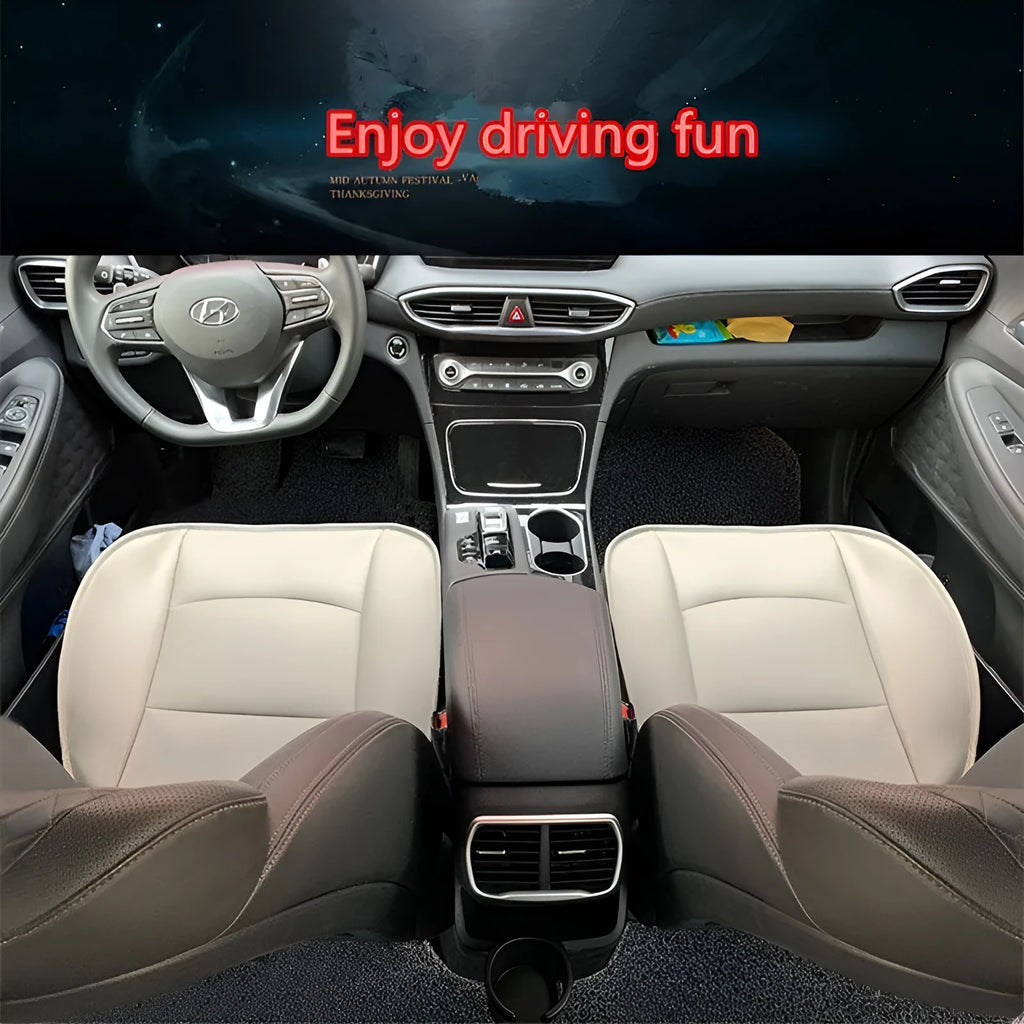 PU leather car seat cover for four-door SUV in black beige gray