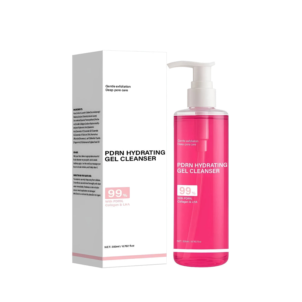 PDRN skin-friendly moisturizing jelly foam facial cleanser 200ml pump bottle 48mm x 48mm x 183.5mm