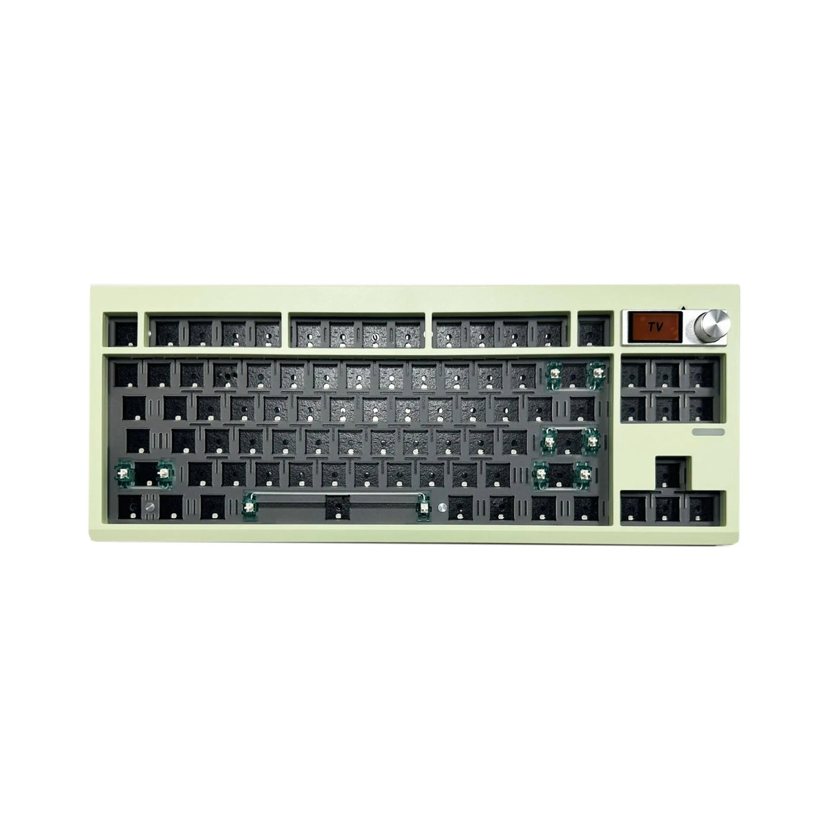 DIY mechanical keyboard kit with knob, hot swap, RGB backlight, ABS body, 43 x 15 x 5cm, USB cable