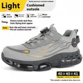 Anti-smash anti-puncture safe Flyknit work shoes black Knob series industrial footwear