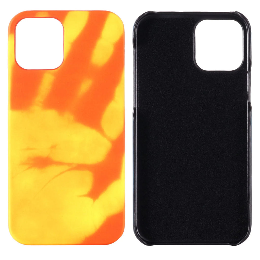 Thermal sensor colour phone case in black to red gradient for iPhone 14 Pro Max