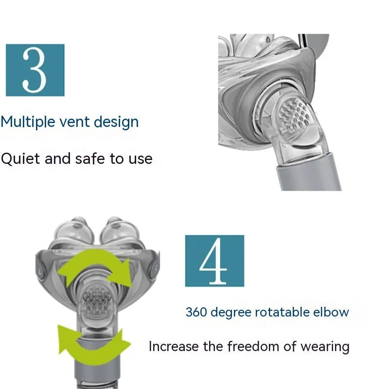 CPAP nasal pillow mask accessories kit showing silicone nose pad, cushion, and thickened headband.